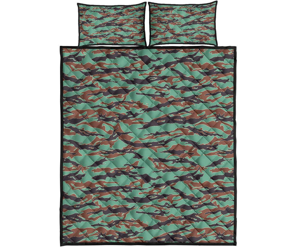 Army Guyana Tiger Stripe Camouflage Seamless Quilt Bed Set RLT8