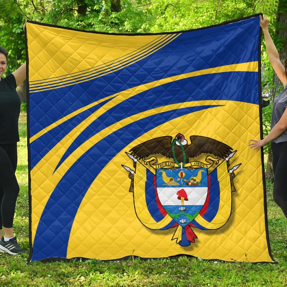 Colombia Coat Of Arms Premium Quilt Cricket RLT7