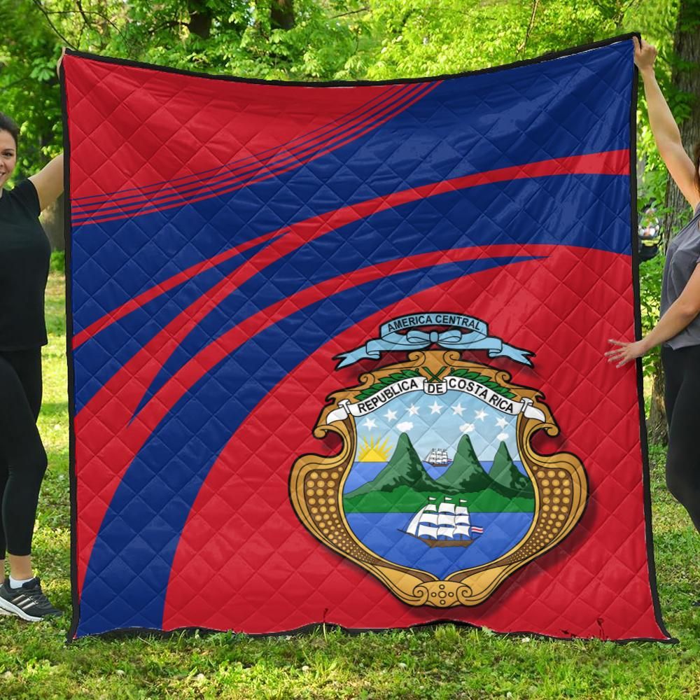 Costa Rica Coat Of Arms Premium Quilt Cricket RLT13