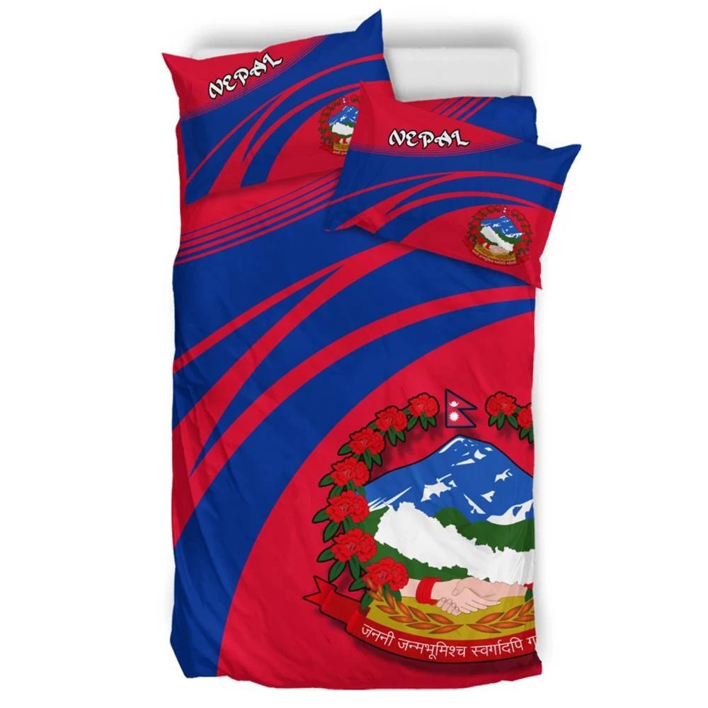Nepal Coat Of Arms Bedding Set Cricket RLT7