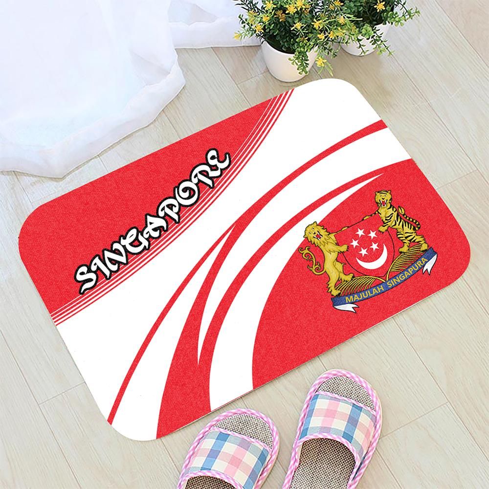 Singapore Coat Of Arms Door Mat Cricket RLT13