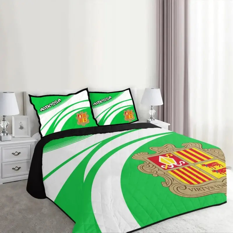 Andorra Coat Of Arms Quilt Bed Set Cricket RLT8