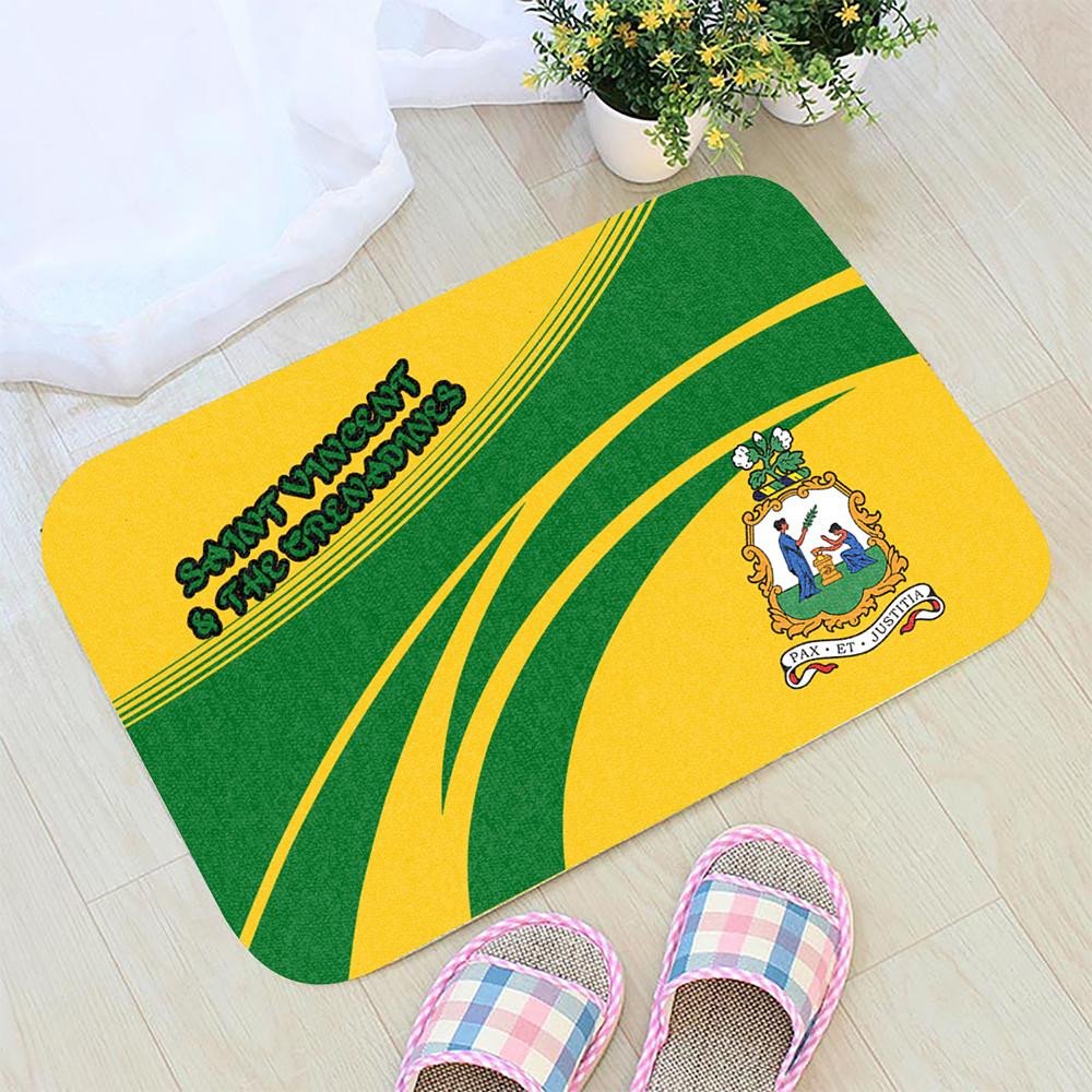 Saint Vincent and the Grenadines Coat Of Arms Door Mat Cricket RLT13