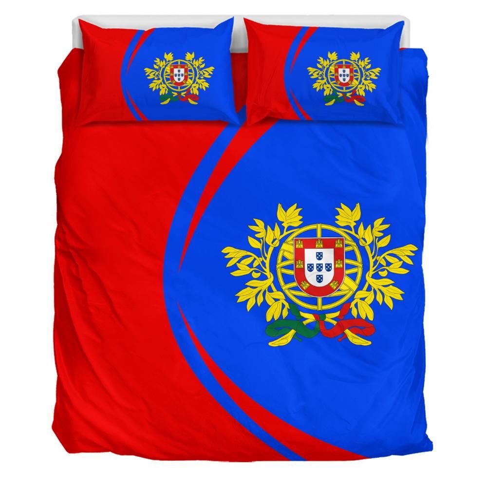 Portugal Flag Coat Of Arms Bedding Set Circle RLT7