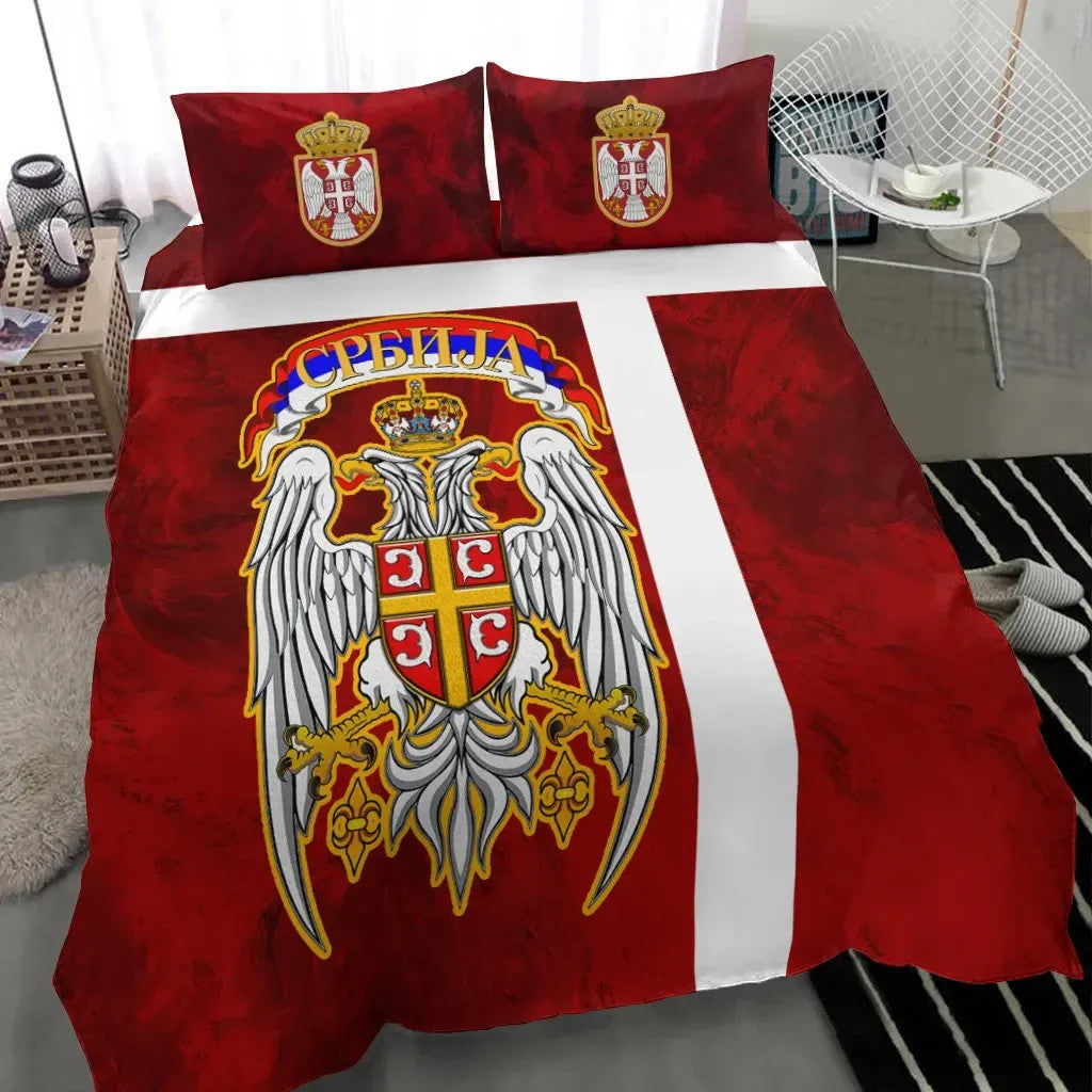 Serbia Bedding Set Best Serbian Eagle Tattoo RLT7