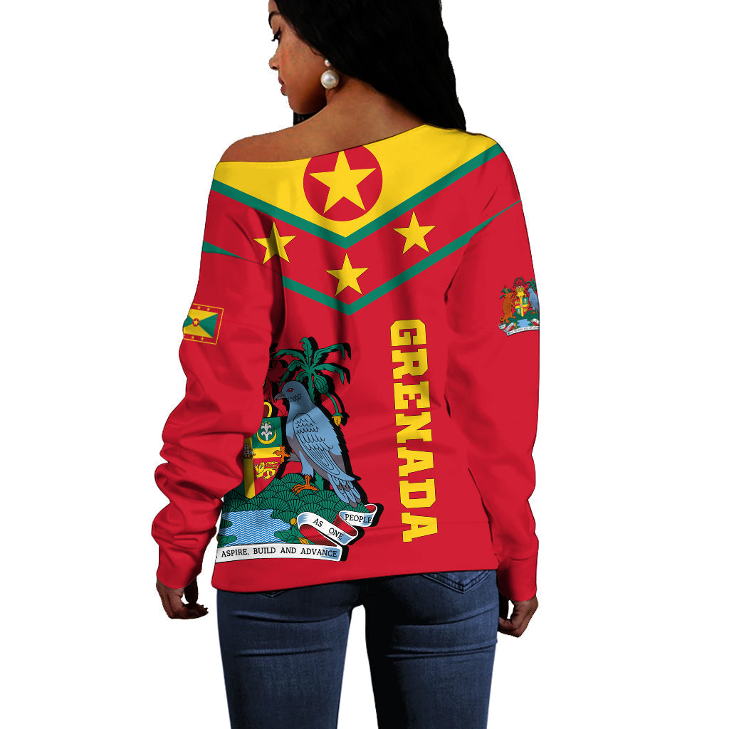 Grenada Women Off Shoulder Sweater - Proud Grenadian LT12