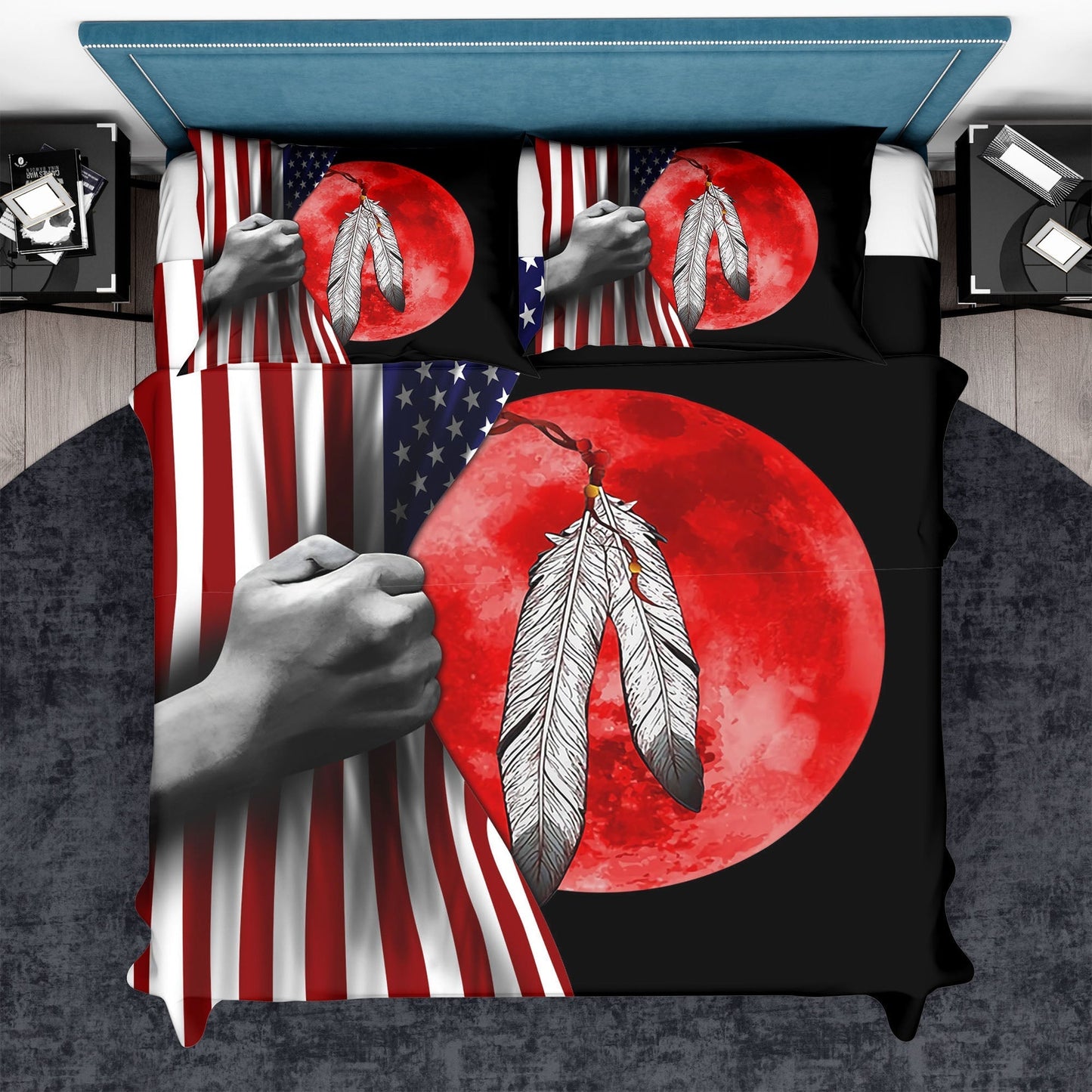 Native American Flag Blood Feather Bedding Set LT10