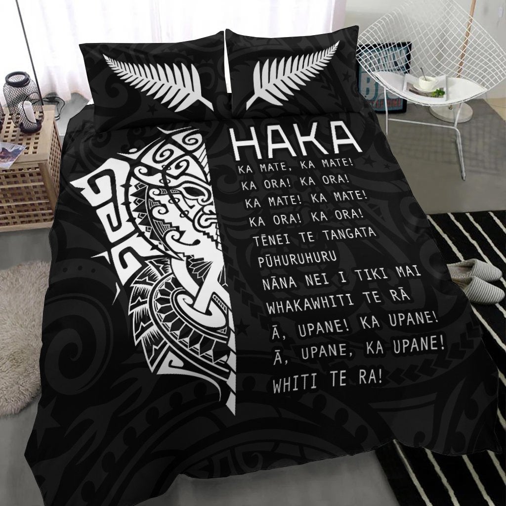 New Zealand Rugby Bedding Set Haka All Blacks mix Ta Moko Version 02 LT13