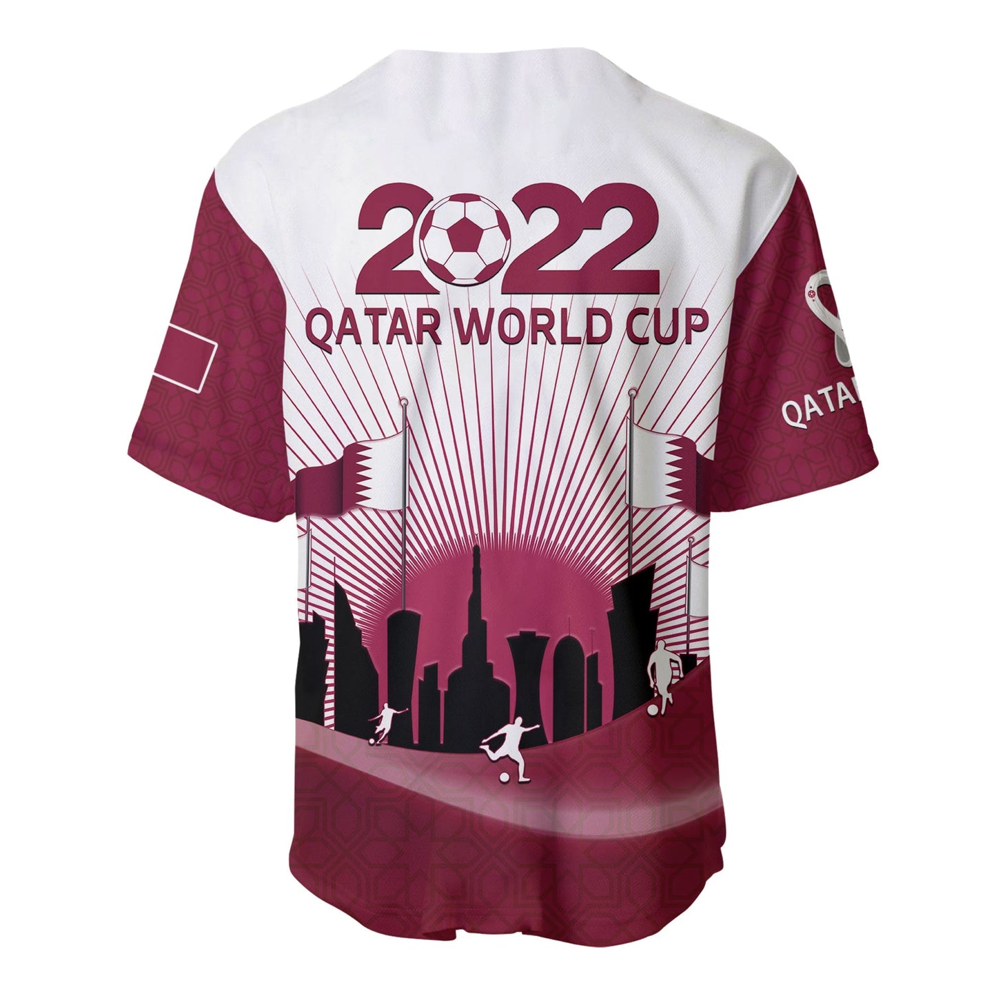 Qatar Baseball Jersey Happy 144th Independence Anniversary Mix World Cup 2022 LT14