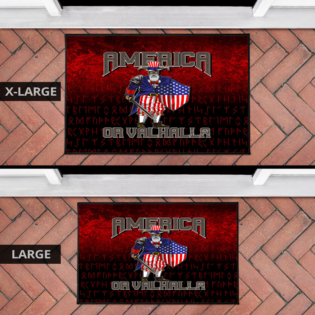 Viking Door Mat America Or Valhalla Door Mat RLT12
