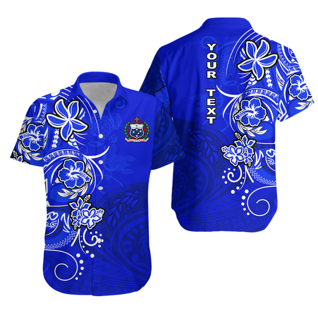 Custom Personalised Samoa Hawaiian Shirt Be Unique Blue LT13