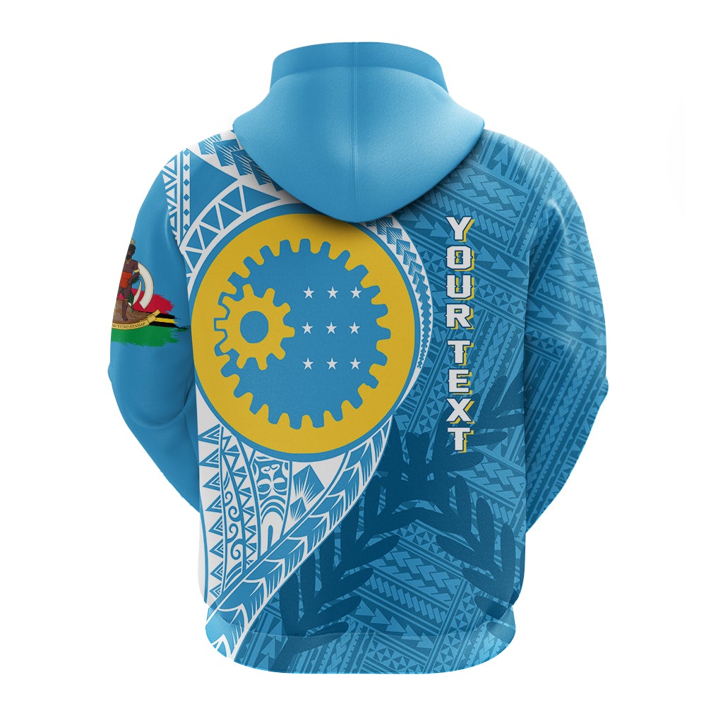 Custom Vanuatu Sanma Province Zip Up Hoodie Sanma Emblem LT7