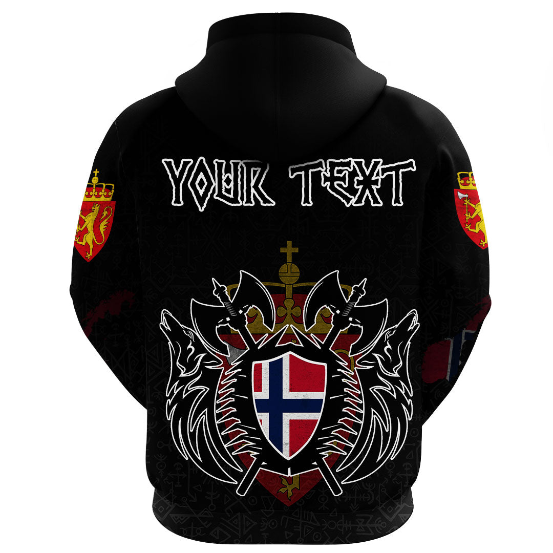 Custom Viking Norway Norway Flag and Map Gaiter Hoodie style Viking Geri and Freki RLT12