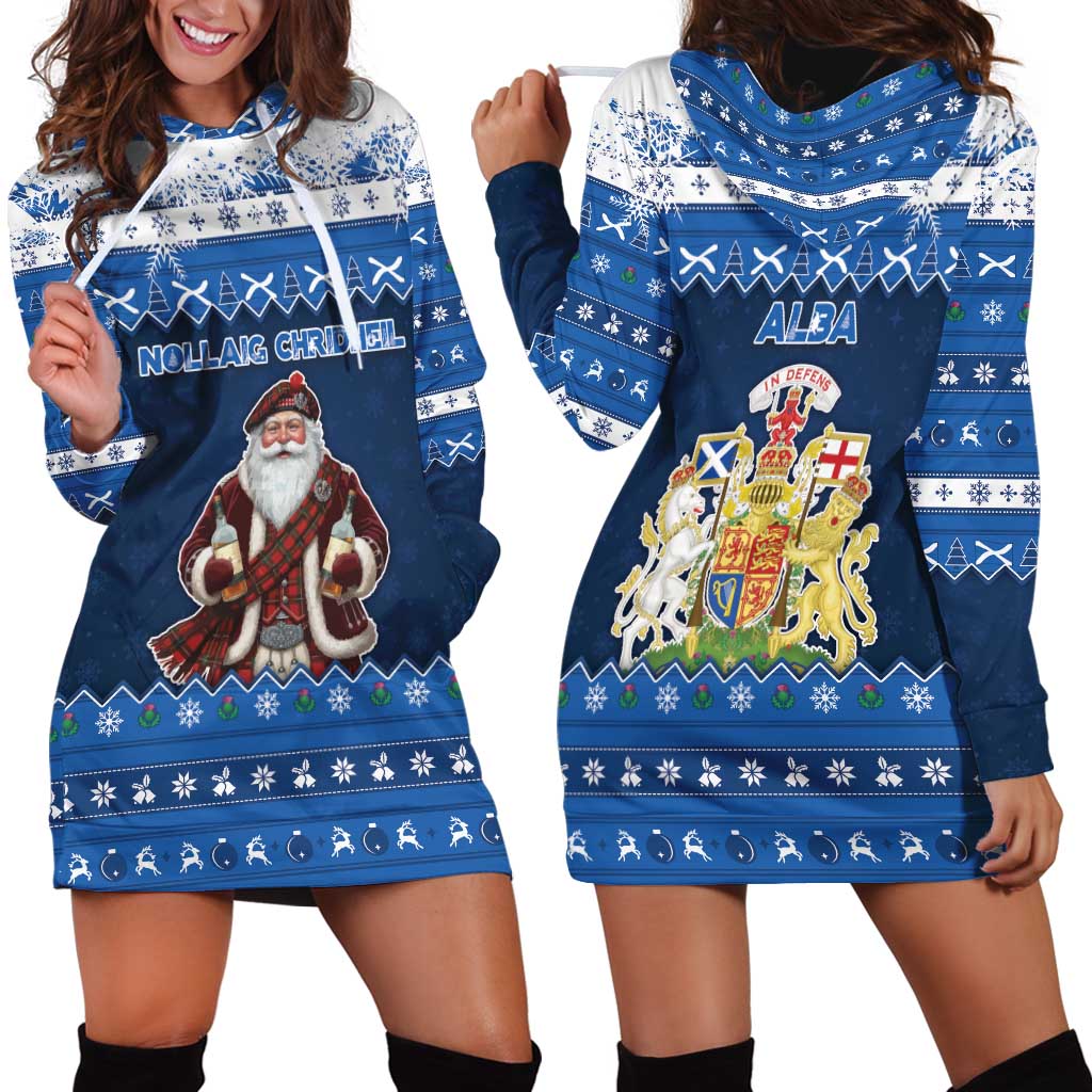 Scotland Christmas Hoodie Dress Scottish Santa Claus DT05