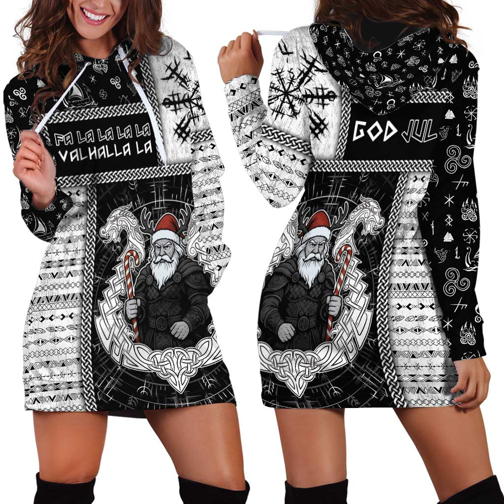 Vikings Christmas Hoodie Dress Fa La La La Valhalla La DT05