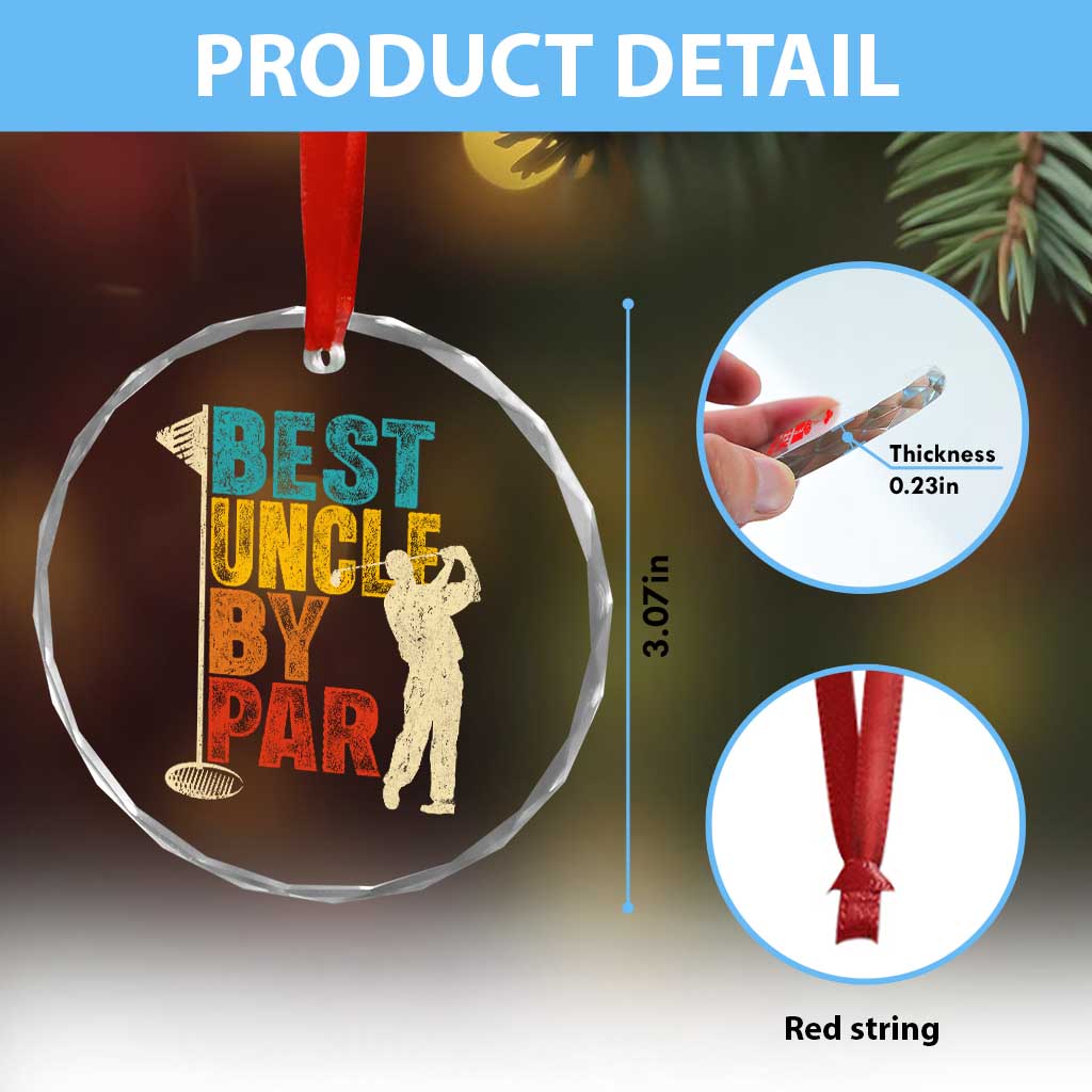 Golf Gifts for Uncle Crystal Glass Ornament Golf Fathers Day Golfer Uncle Gift TS10