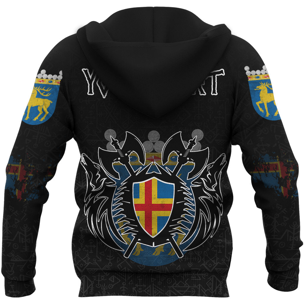 Custom Viking land Flag and Map Hoodie style Viking Geri and Freki RLT12