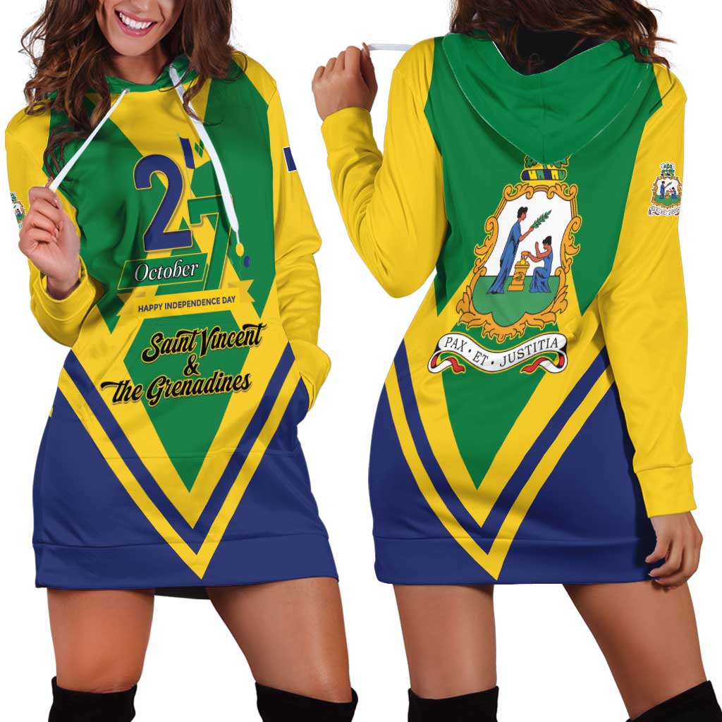 Saint Vincent and the Grenadines Independence Day Hoodie Dress Simple Style LT01