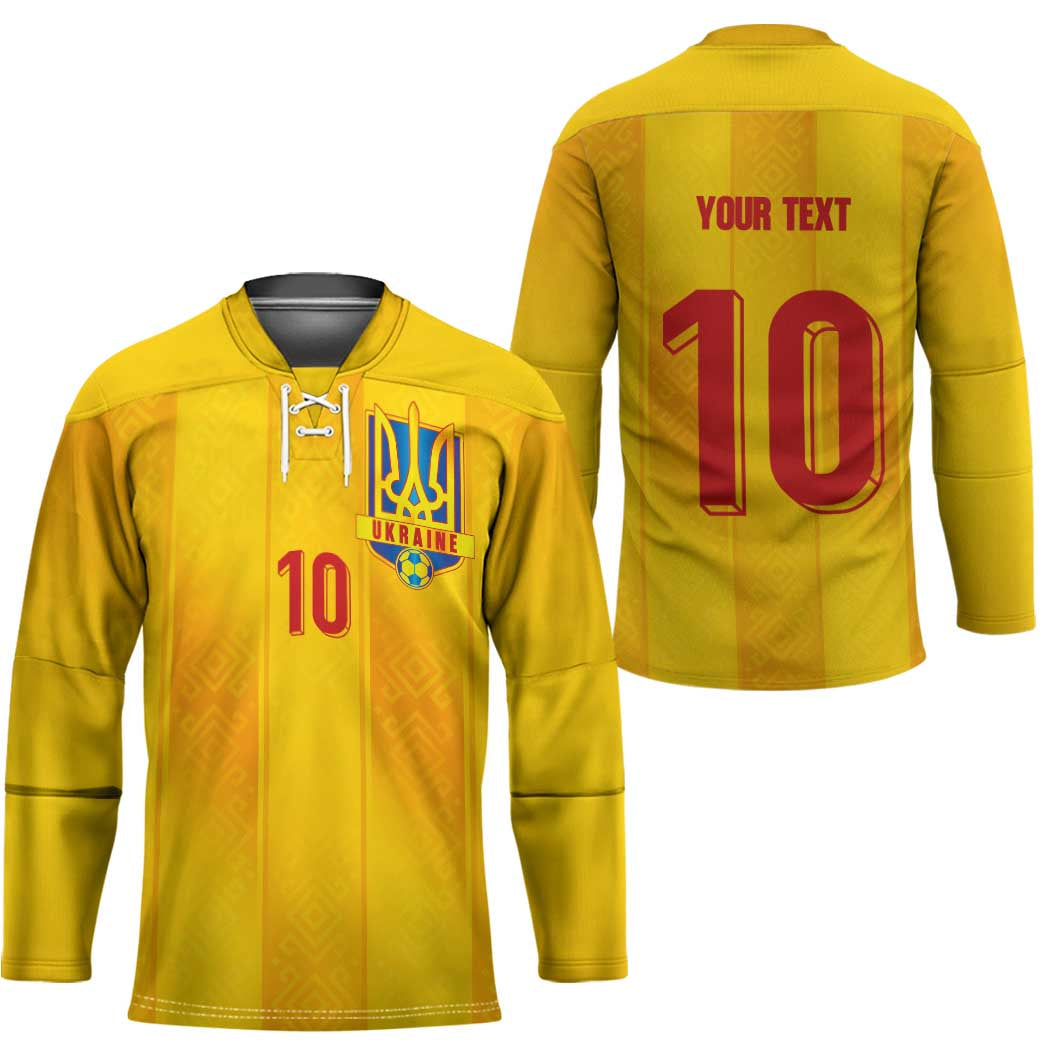 Custom Ukraine National Football Hockey Jersey Vyshyvanka Inspired Geometry LT03