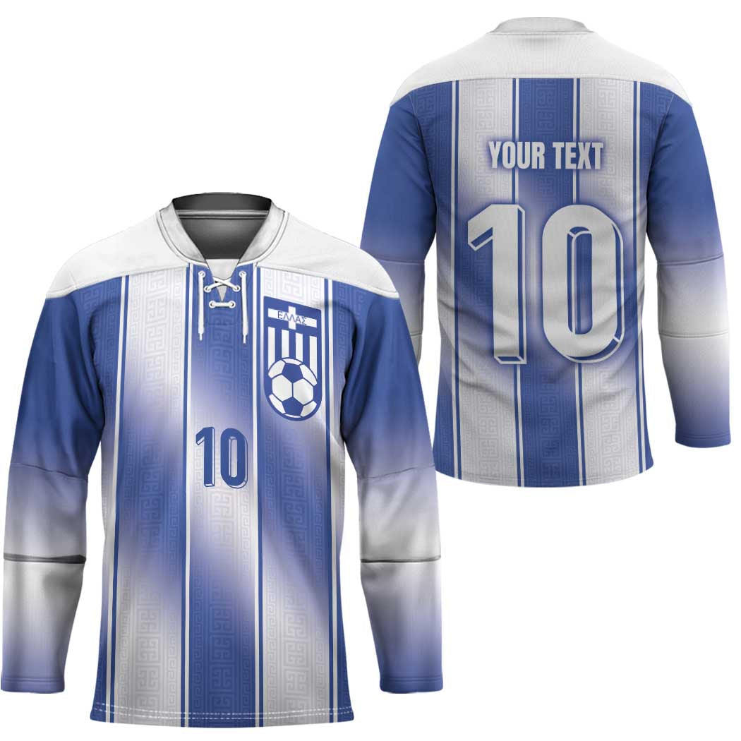 Custom Greece National Football Hockey Jersey Greek Key Inspired Geometry LT03