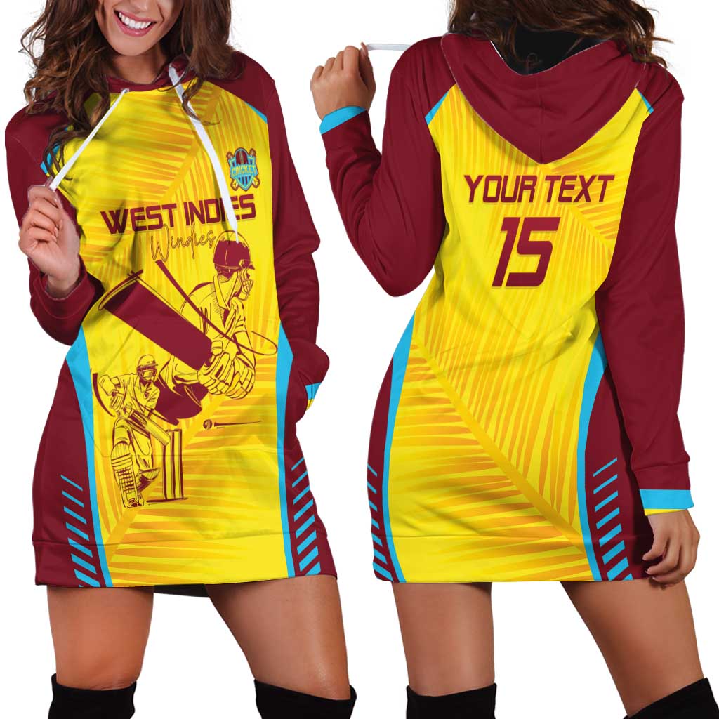 Custom West Indies Cricket Hoodie Dress Go Windies Go LT15
