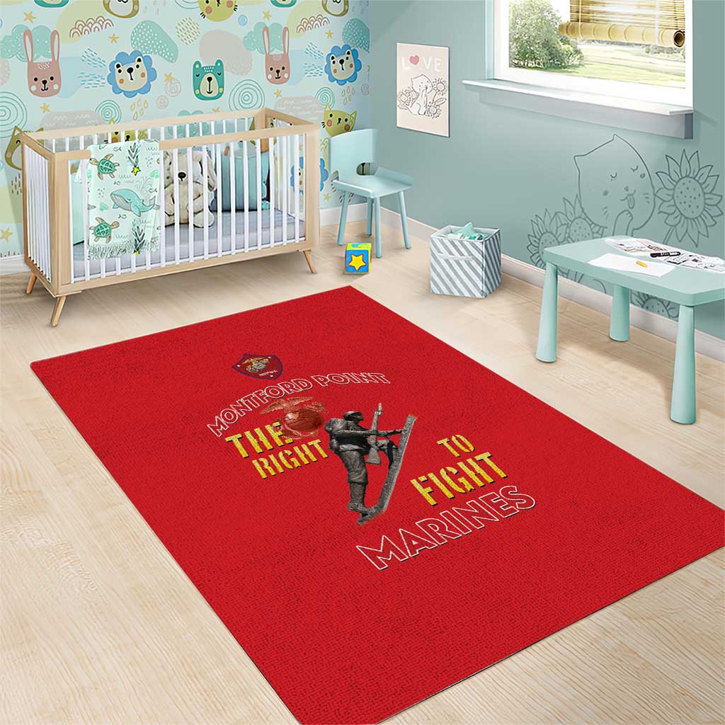 Montford Point Marines Area Rug The Right To Fight - Red LT15