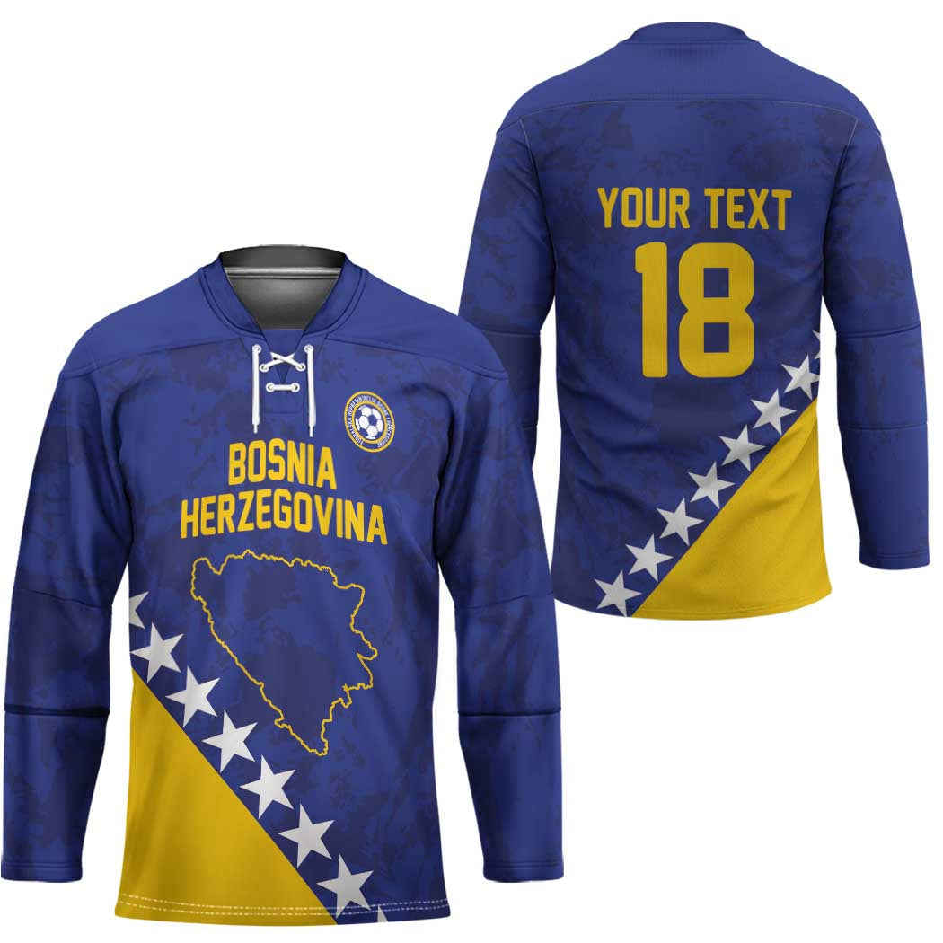 Custom Bosnia and Herzegovina Football Hockey Jersey Go Champion Sporty Style LT18