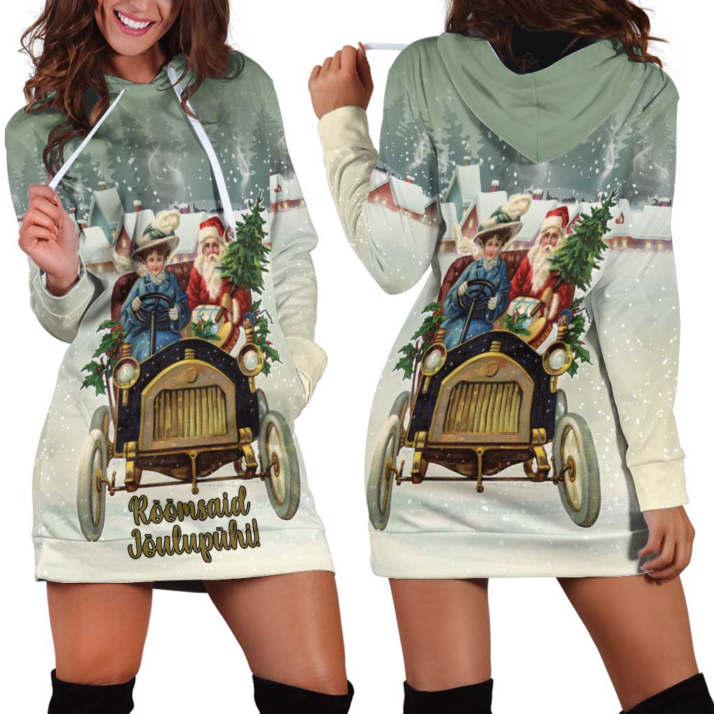 Estonia Christmas Hoodie Dress Roomsaid Joulupuhi LT18