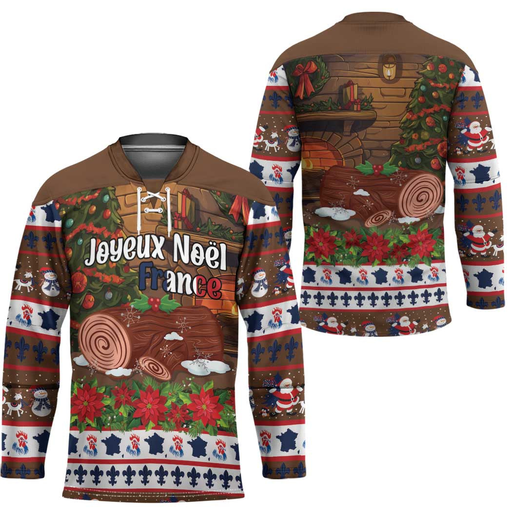 France Christmas Hockey Jersey Buche De Noel LT18