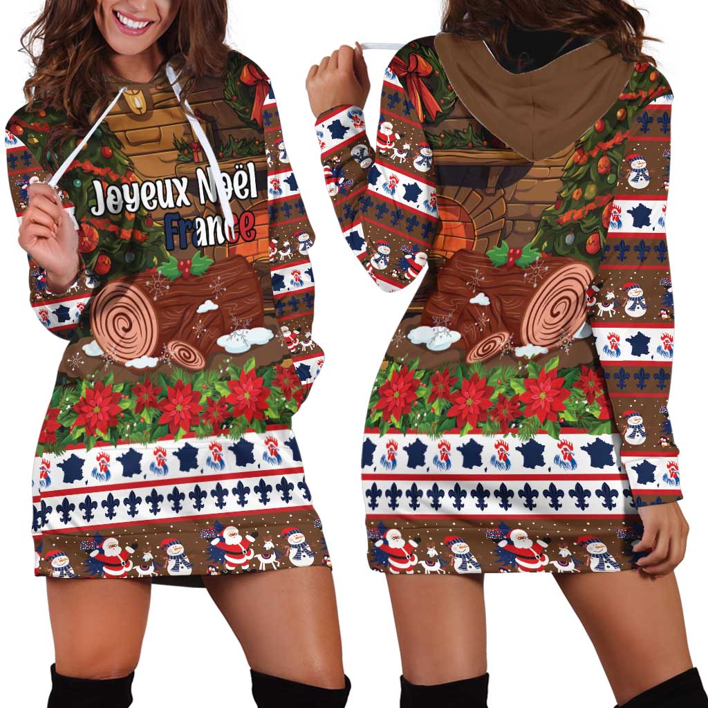 France Christmas Hoodie Dress Buche De Noel LT18