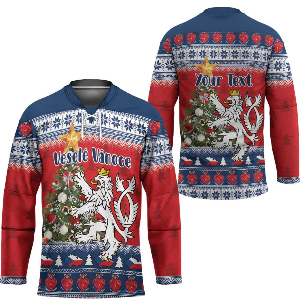 Czech Republic Christmas Personalized Hockey Jersey Vesele Vanoce LT18