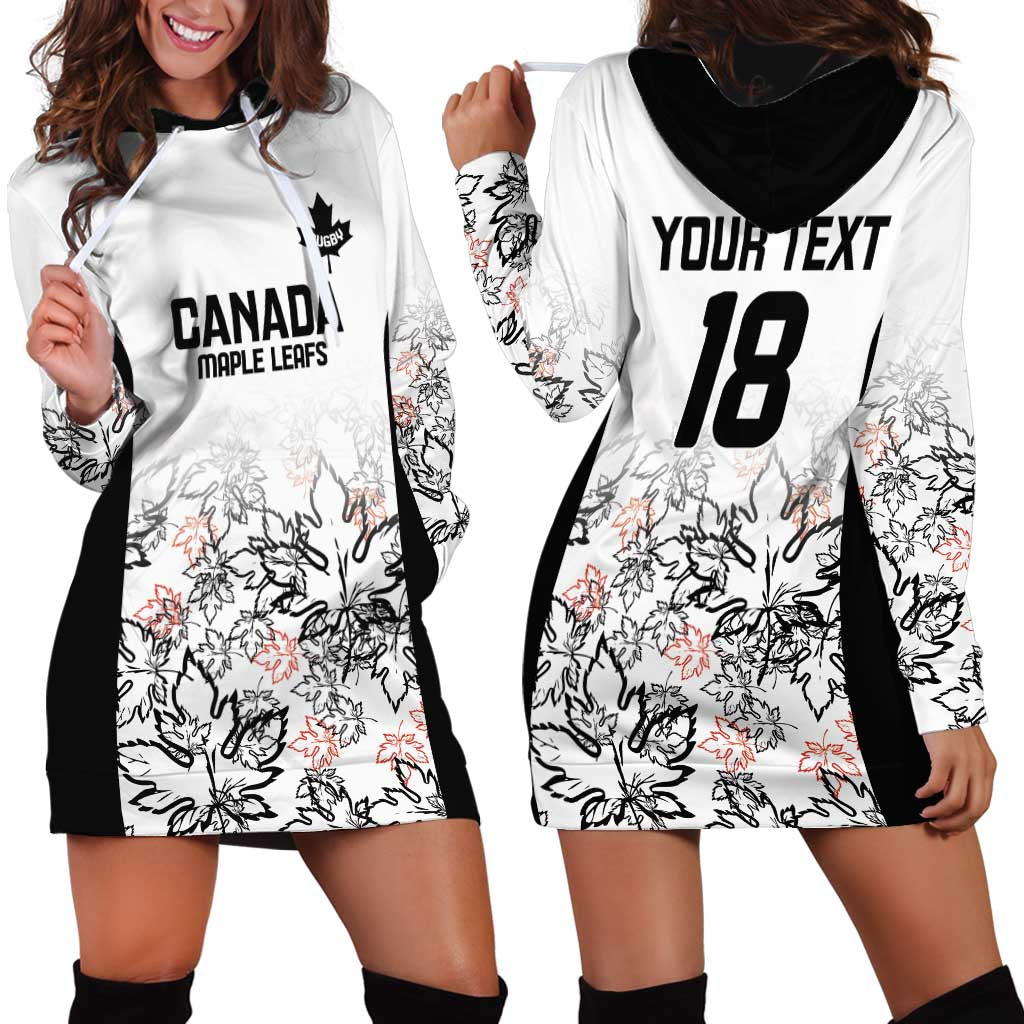 Canada Rugby Custom Hoodie Dress Maple Leafs Go Champion LT18