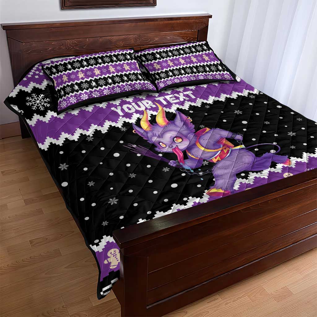 Personalized German Krampus Christmas Quilt Bed Set German Christmas Legend LT19