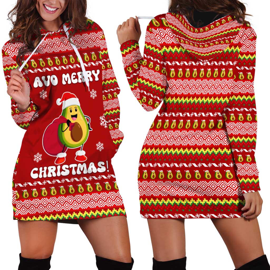 Avo Merry Christmas Hoodie Dress Xmas Holiday Patterns TS04
