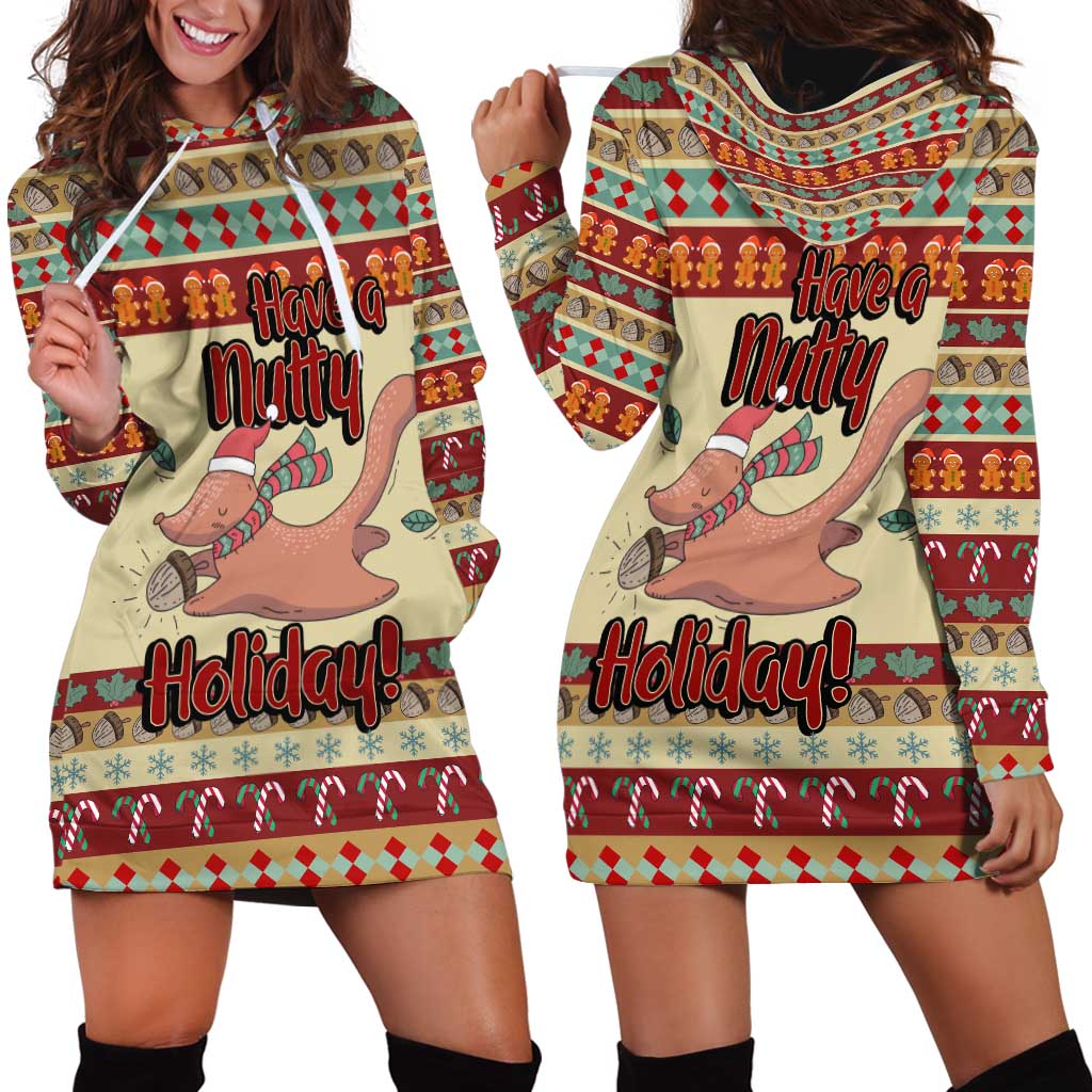 Have A Nutty Holiday Christmas Christmas Hoodie Dress Xmas Holiday Patterns TS04