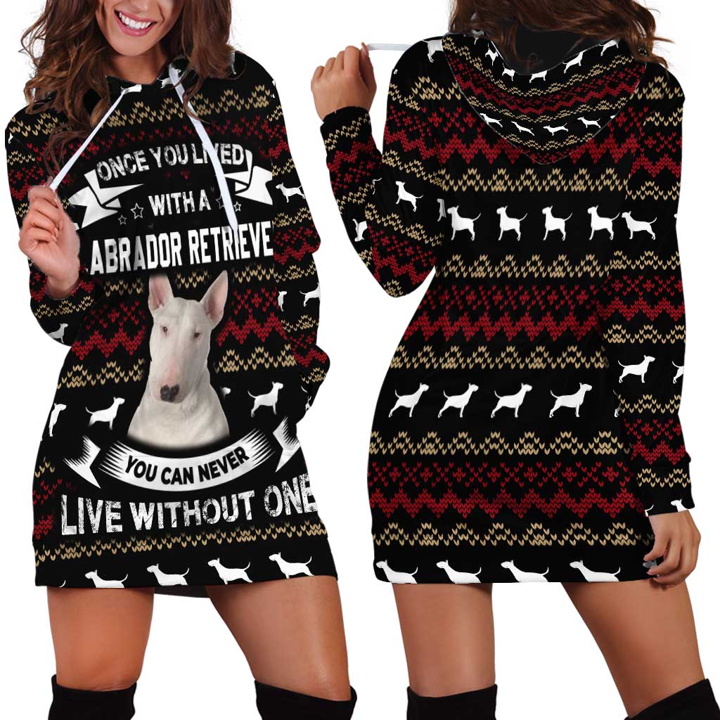 Christmas Bull Dog Terrier Hoodie Dress Xmas Holiday Patterns TS04