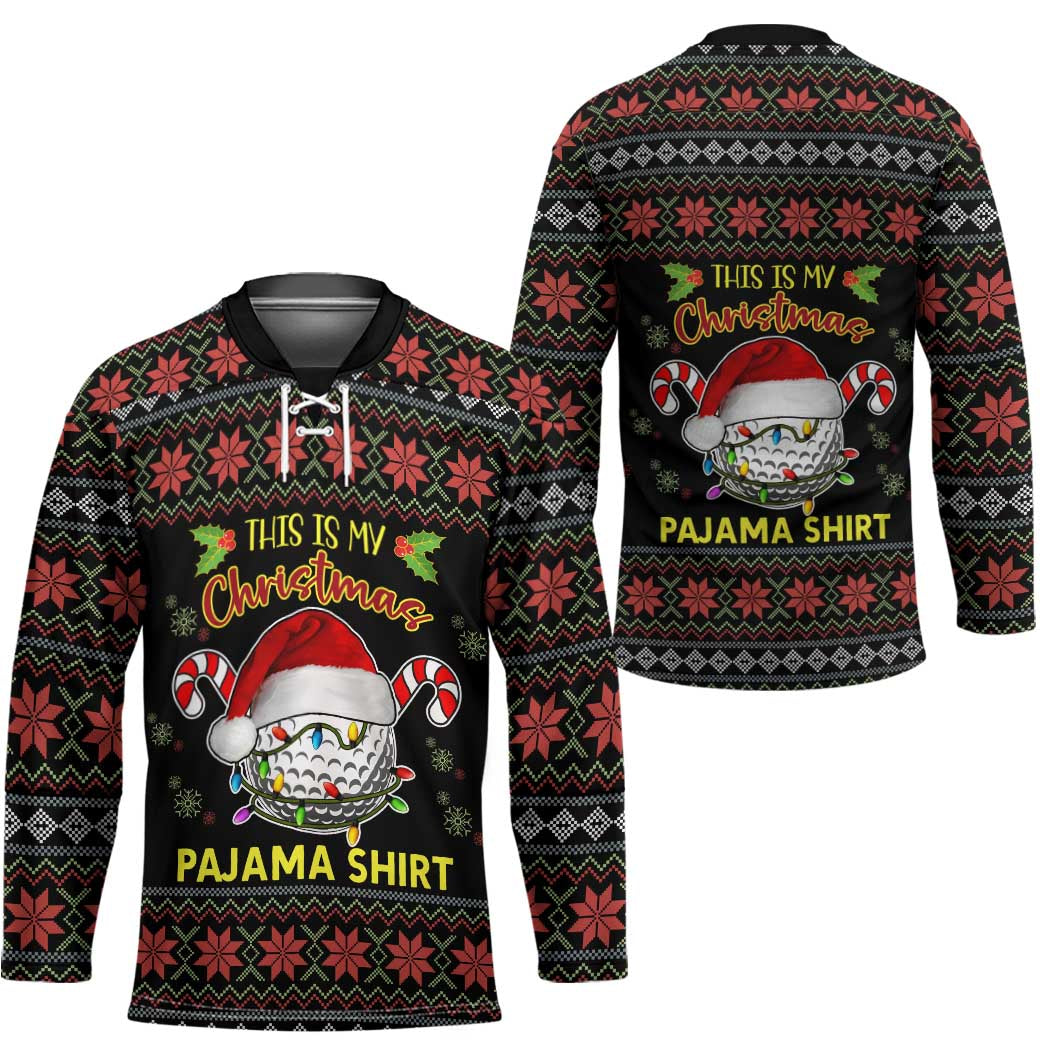 Golf Pajama Christmas Hockey Jersey Xmas Holiday Patterns TS04