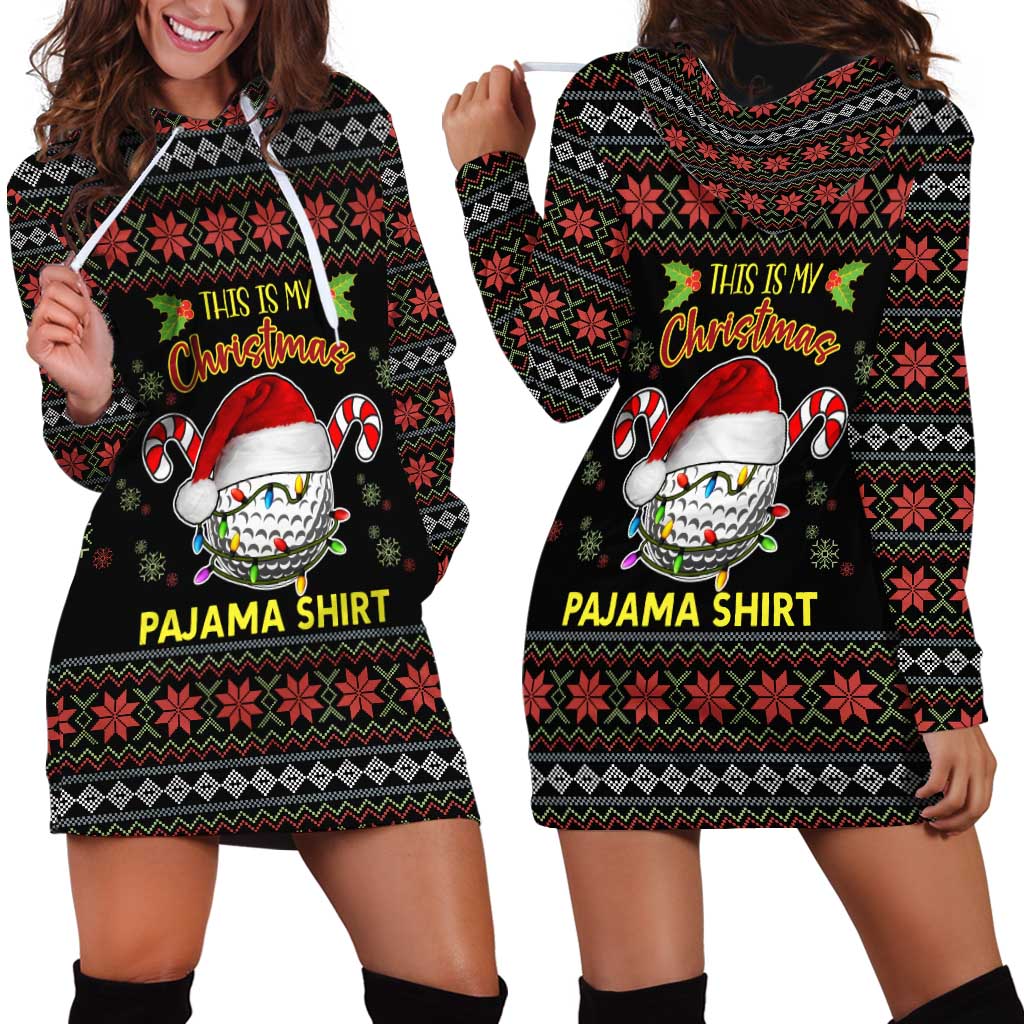 Golf Pajama Christmas Hoodie Dress Xmas Holiday Patterns TS04