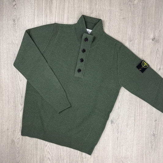 Stone Island Knit Zip Sweatshirt - Military