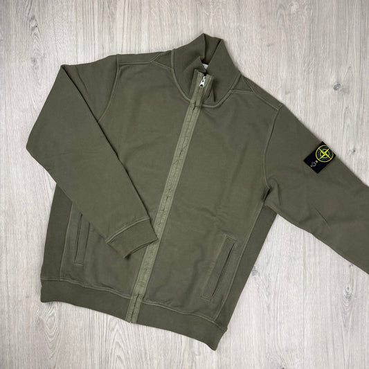 Stone Island Zip Sweatshirt - Military Green