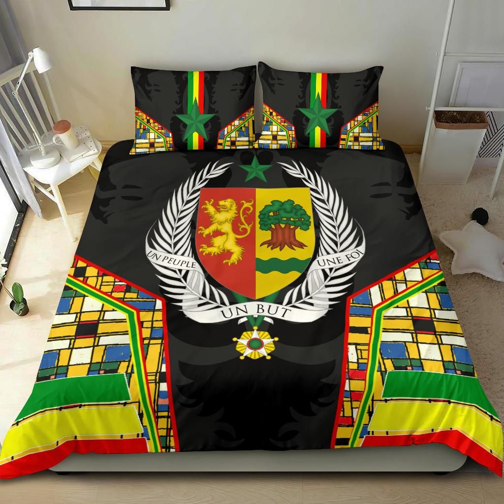 Senegal Bedding Set Senegal Flag Color and Coat Of Arm RLT6
