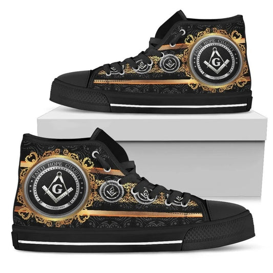 Wonder Print Shop Footwear - Freemasonry 3 High Top Shoes LT10