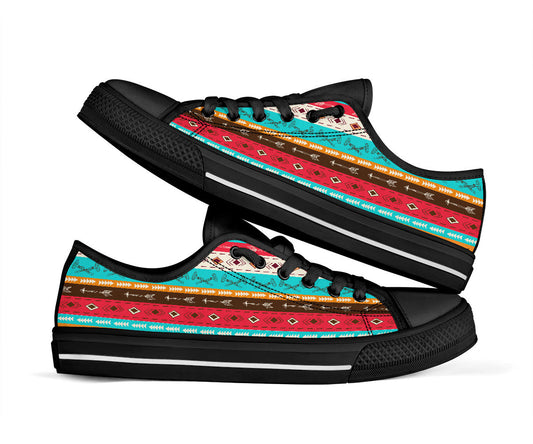 Colorful Ethnic Style Low Top Canvas Shoe LT10