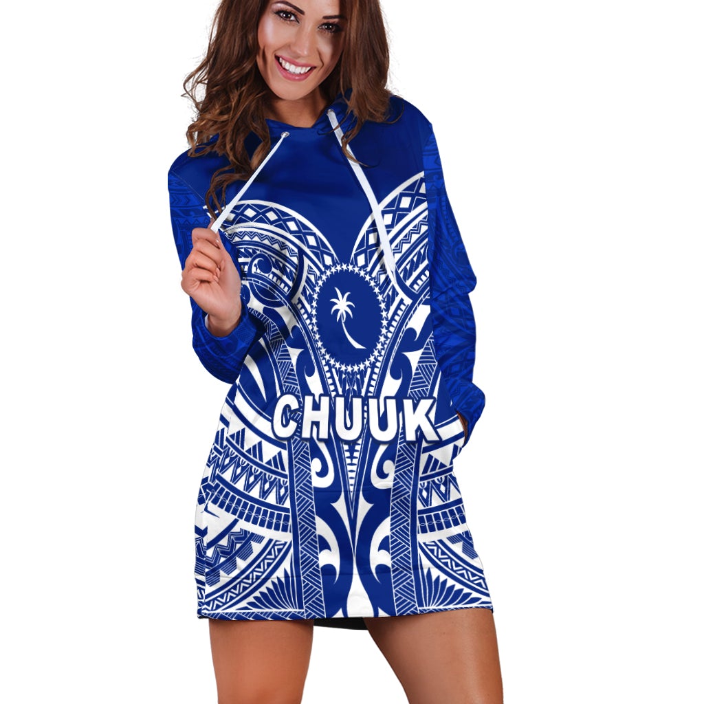 (Custom Personalised ) Chuuk Micronesia Hoodie Dress Simple Pattern LT13