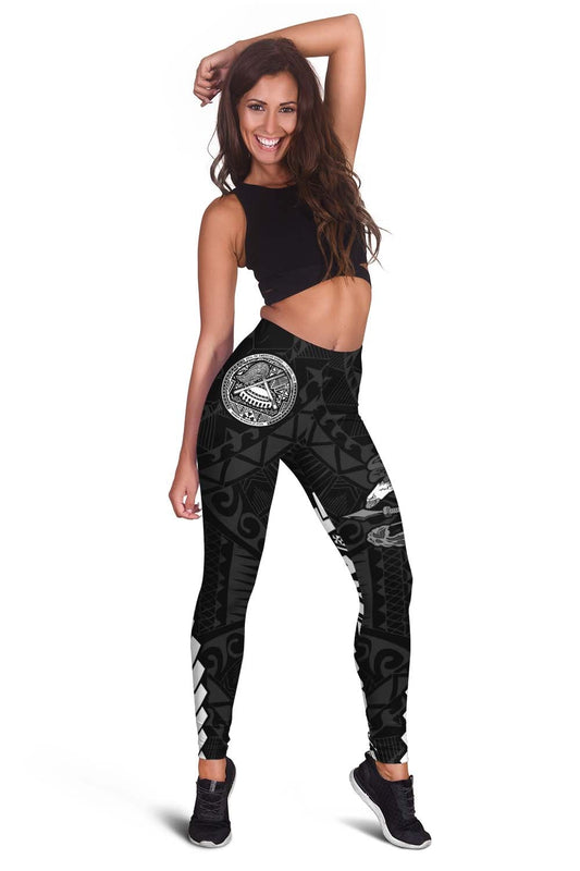 American Samoa Women Leggings Eagle mix Polynesian LT13