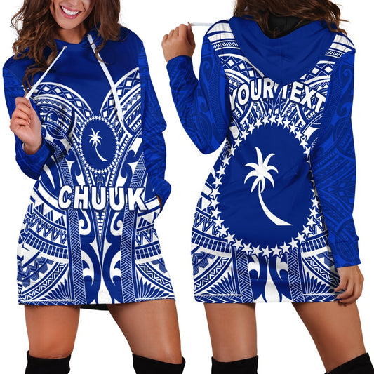 (Custom Personalised ) Chuuk Micronesia Hoodie Dress Simple Pattern LT13