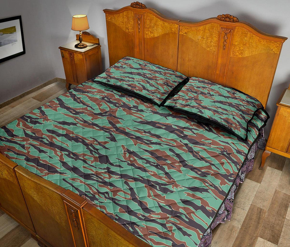 Army Guyana Tiger Stripe Camouflage Seamless Quilt Bed Set RLT8