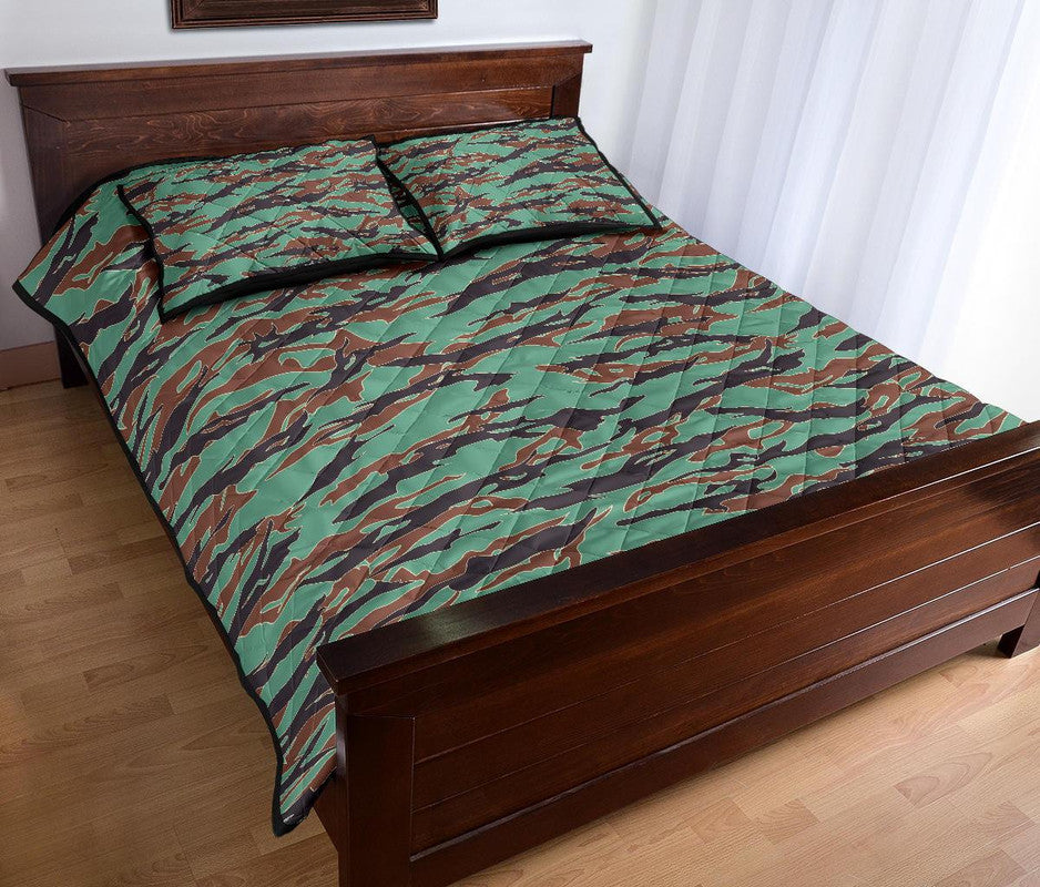 Army Guyana Tiger Stripe Camouflage Seamless Quilt Bed Set RLT8
