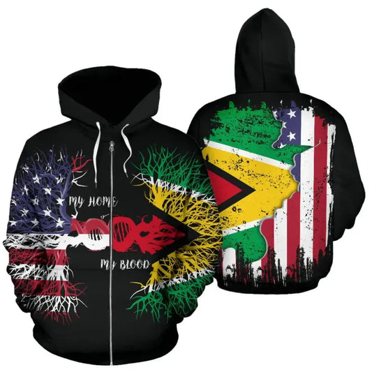 American Grown Guyana Root DNA Zip Hoodie RLT8