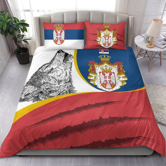 Serbia Bedding Set Flag Of Serbia RLT7